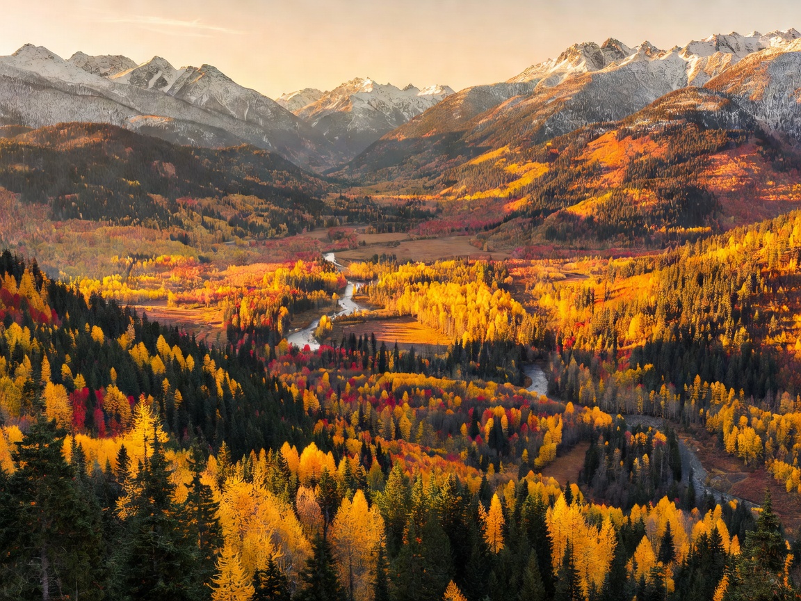 Autumn colors filling the Whistler valley